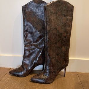 SCHUTZ Maryana Snake skin embossed boots.  Brand new with box.  $200